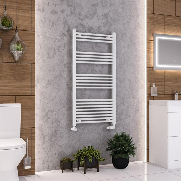 Eastbrook Wendover Vertical Straight Heated Towel Rail - White
