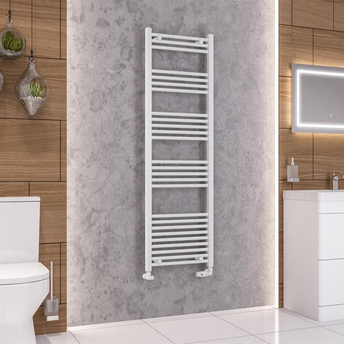 Eastbrook Wendover Vertical Straight Heated Towel Rail - White