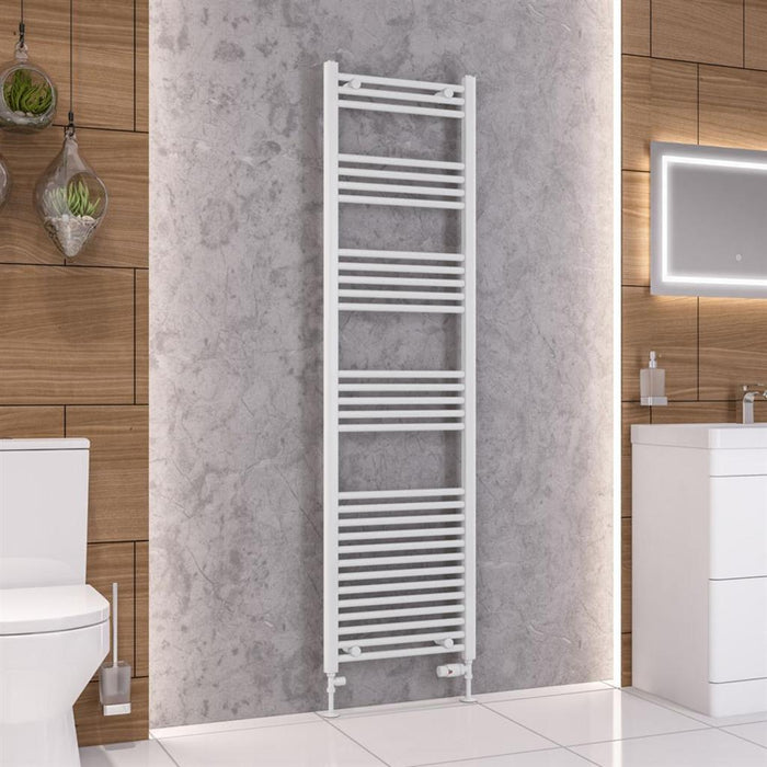 Eastbrook Wendover Vertical Straight Heated Towel Rail - White