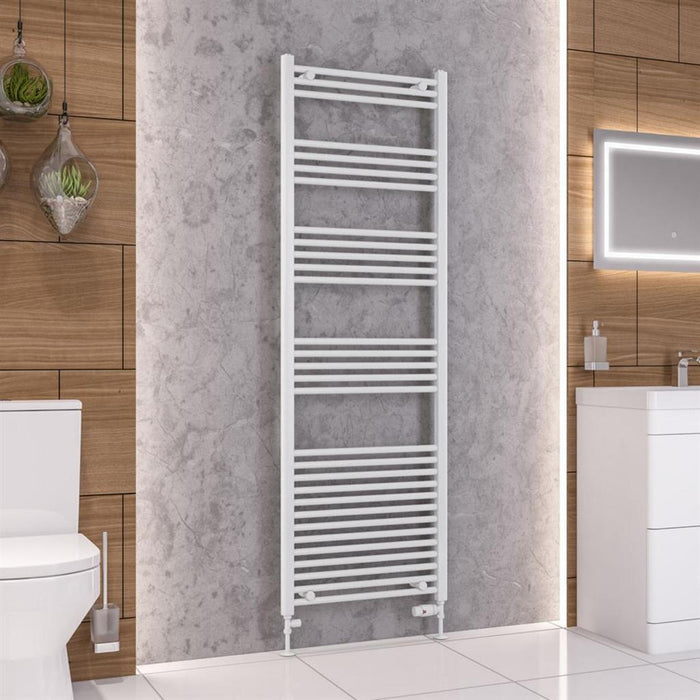 Eastbrook Wendover Vertical Straight Heated Towel Rail - White