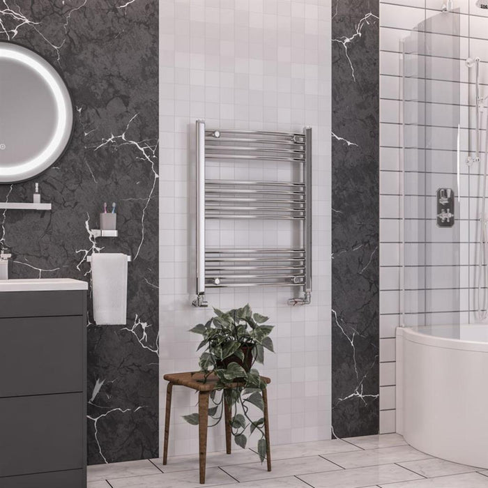 Eastbrook Wendover Vertical Curved Heated Towel Rail - Chrome