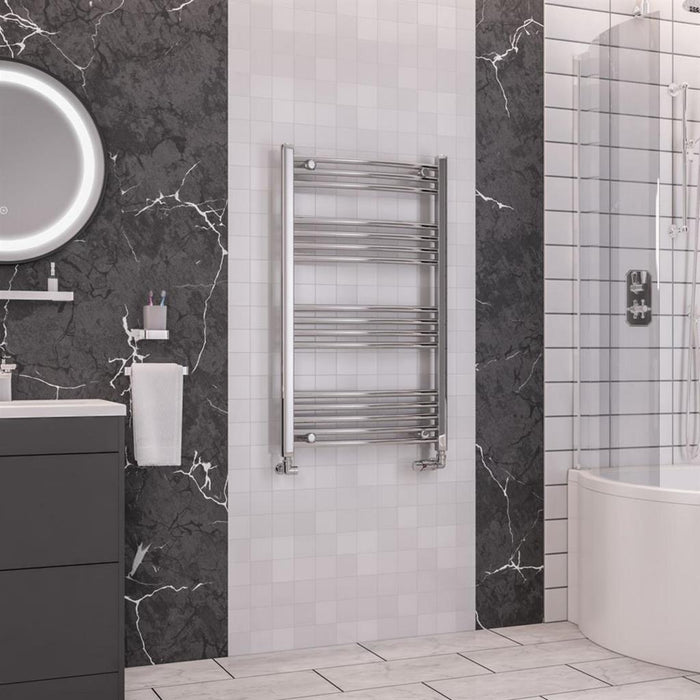 Eastbrook Wendover Vertical Curved Heated Towel Rail - Chrome