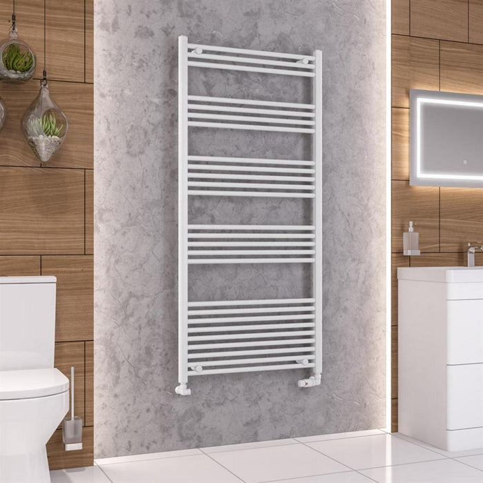 Eastbrook Wendover Vertical Straight Heated Towel Rail - White