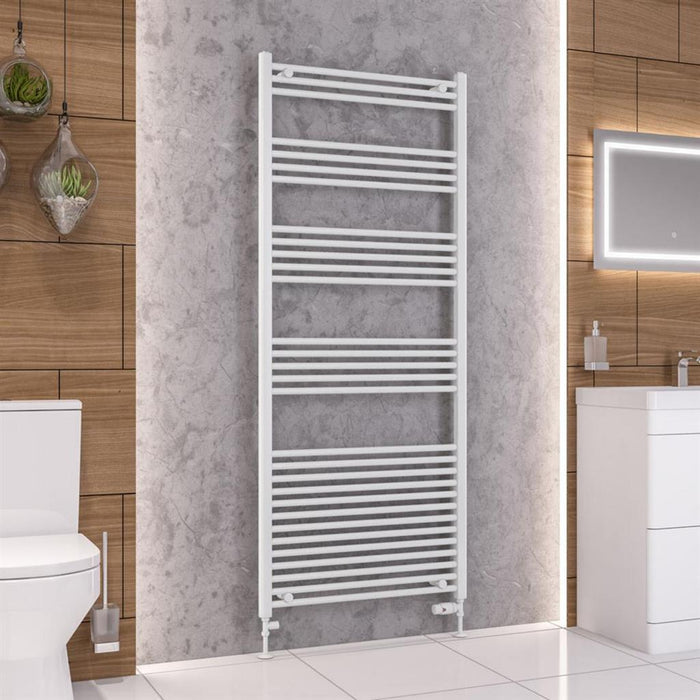 Eastbrook Wendover Vertical Straight Heated Towel Rail - White