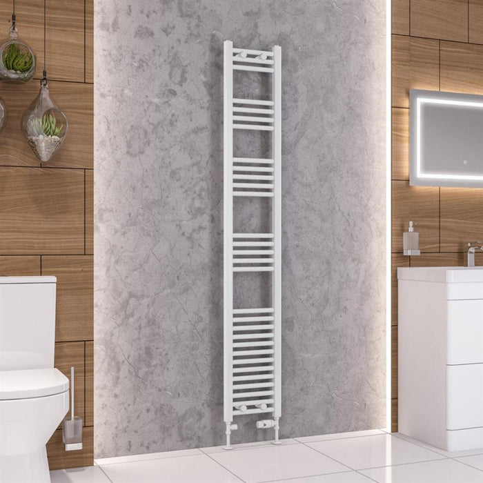 Eastbrook Wendover Vertical Straight Heated Towel Rail - White