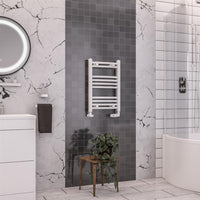 Eastbrook Wendover Vertical Curved Heated Towel Rail - White