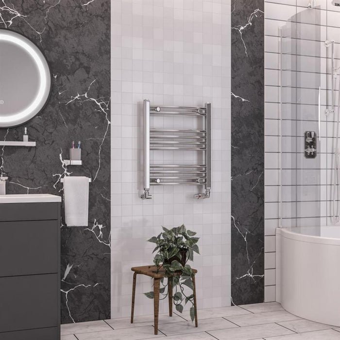 Eastbrook Wendover Vertical Curved Heated Towel Rail - Chrome