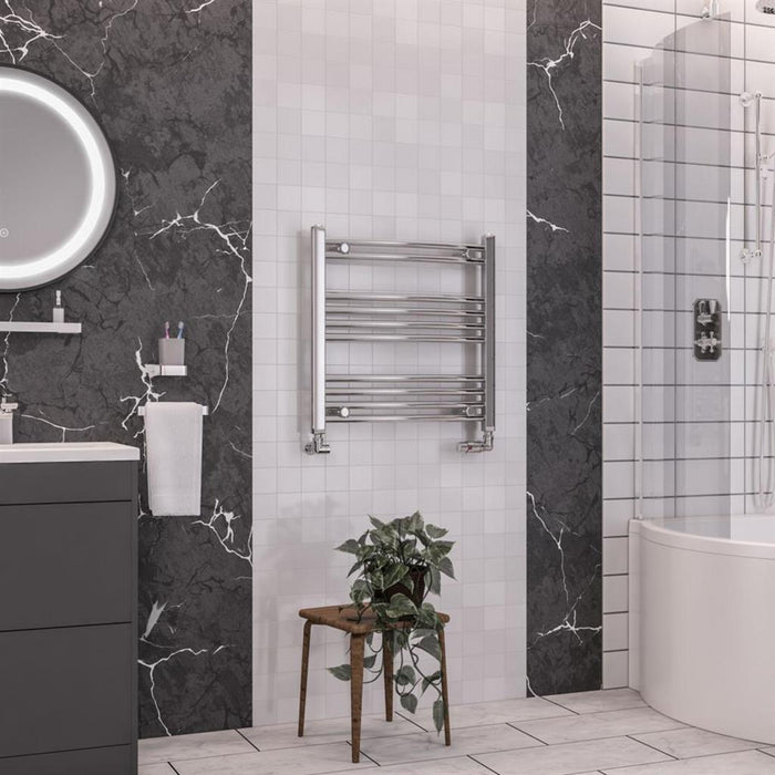 Eastbrook Wendover Vertical Curved Heated Towel Rail - Chrome