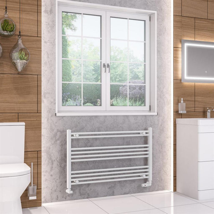 Eastbrook Wendover Horizontal Straight Heated Towel Rail - White