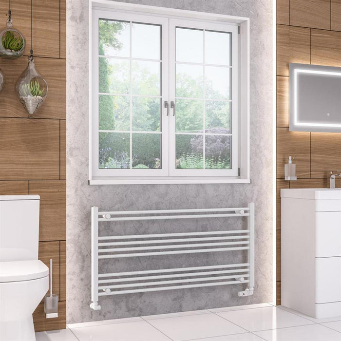 Eastbrook Wendover Horizontal Straight Heated Towel Rail - White