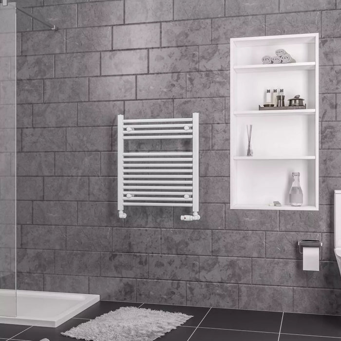 Eastbrook Biava Multirail Vertical Straight Heated Towel Rail - Gloss White
