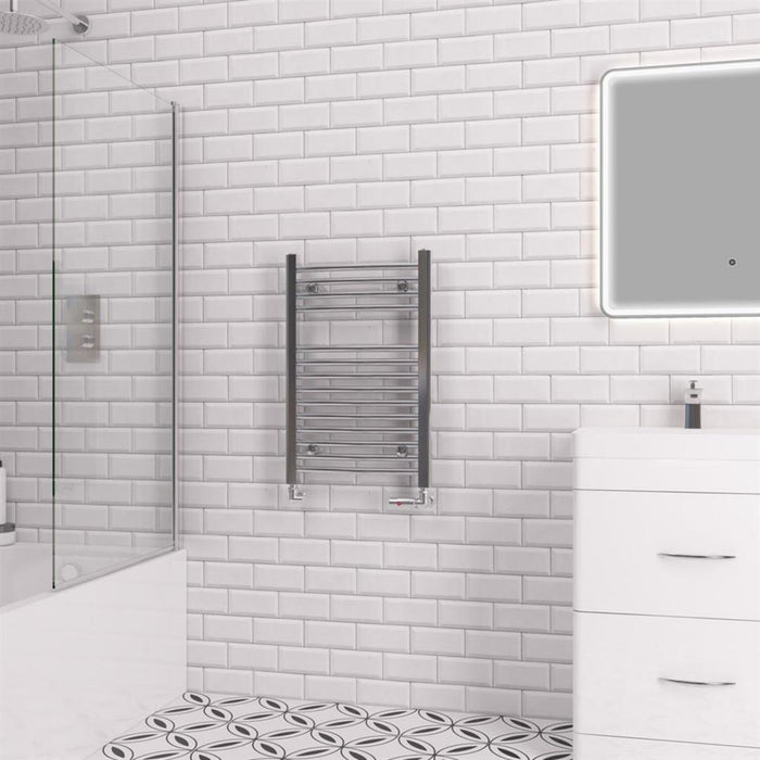Eastbrook Biava Multirail Vertical Curved Heated Towel Rail - Chrome