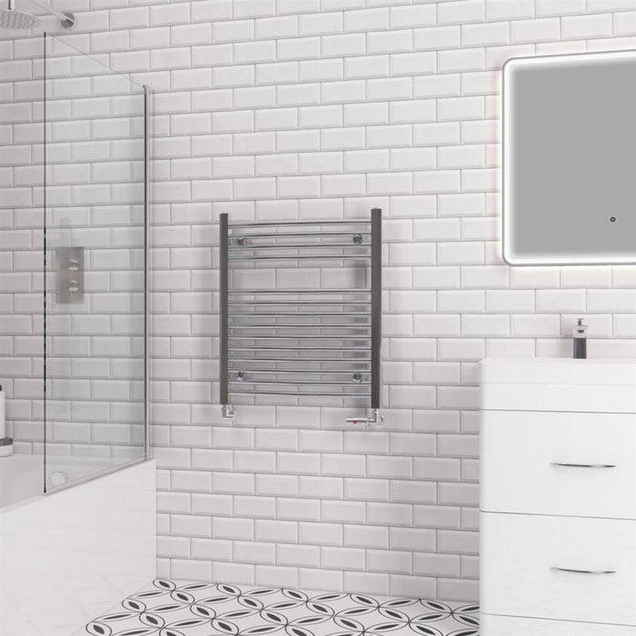 Eastbrook Biava Multirail Vertical Curved Heated Towel Rail - Chrome