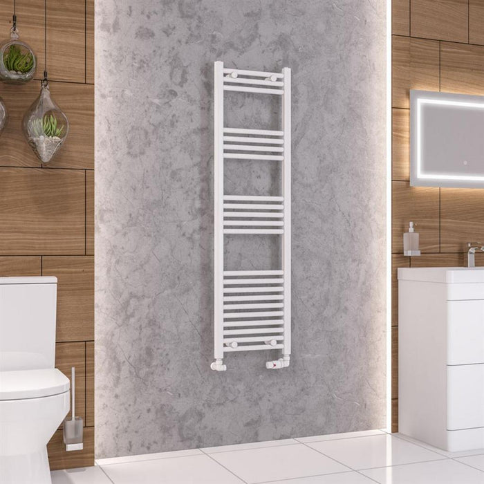 Eastbrook Wendover Vertical Straight Heated Towel Rail - White