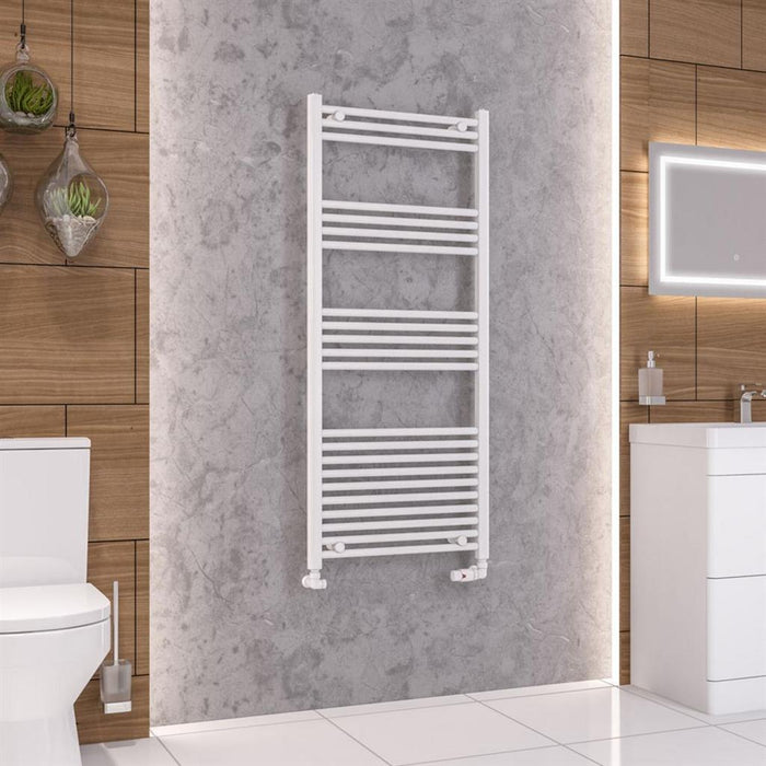 Eastbrook Wendover Vertical Straight Heated Towel Rail - White