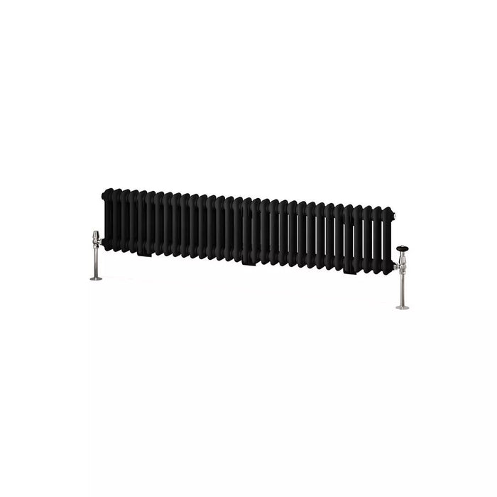 Eastbrook Imperia Horizontal 2 Column Radiator - Matt Black