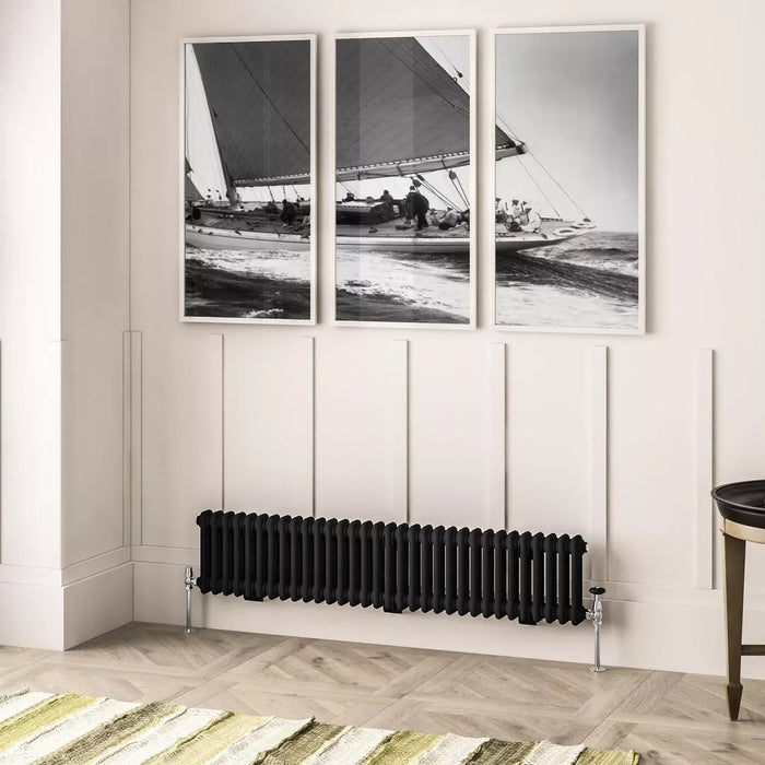 Eastbrook Imperia Horizontal 2 Column Radiator - Matt Black