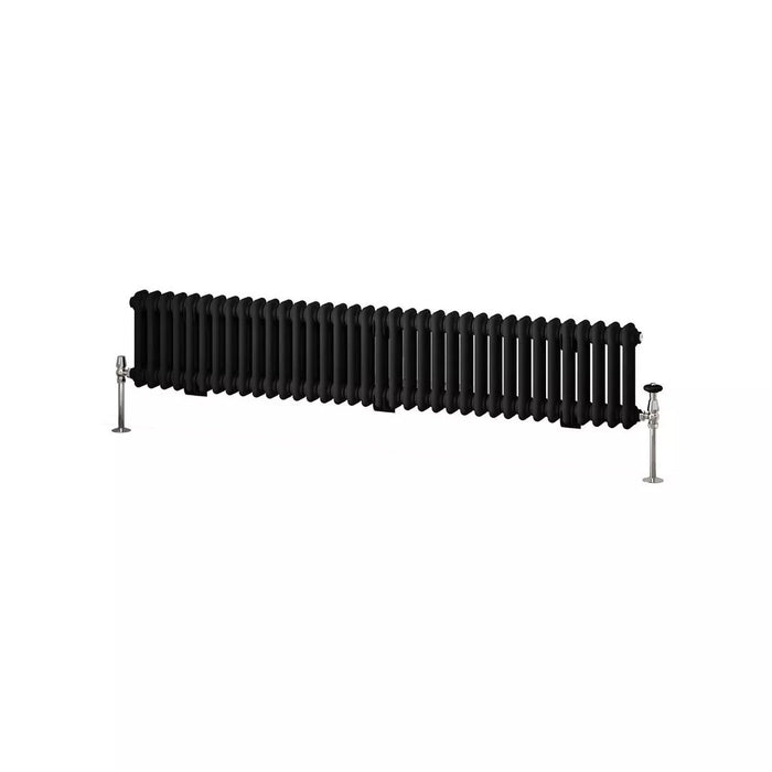 Eastbrook Imperia Horizontal 2 Column Radiator - Matt Black