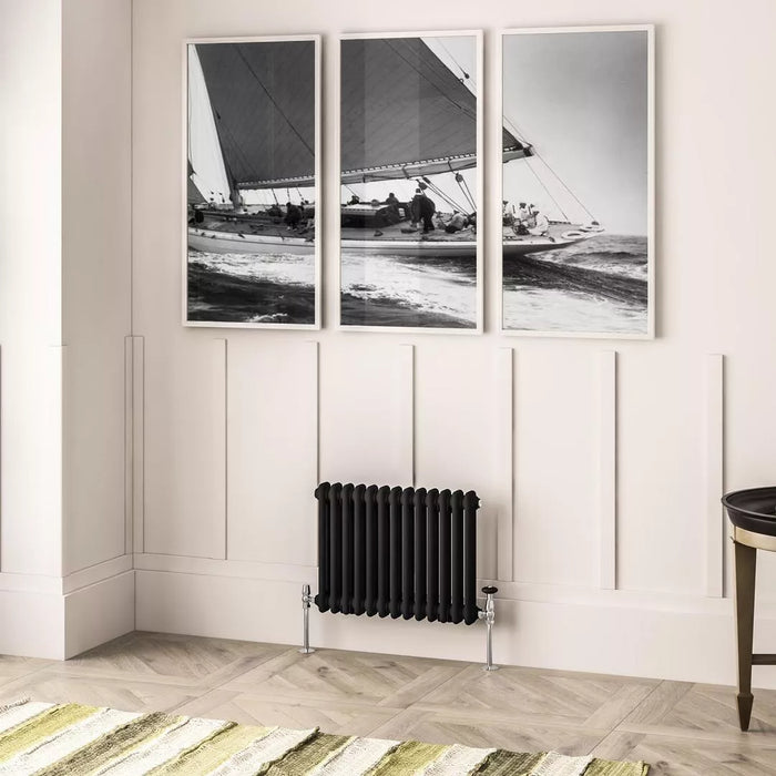Eastbrook Imperia Horizontal 2 Column Radiator - Matt Black