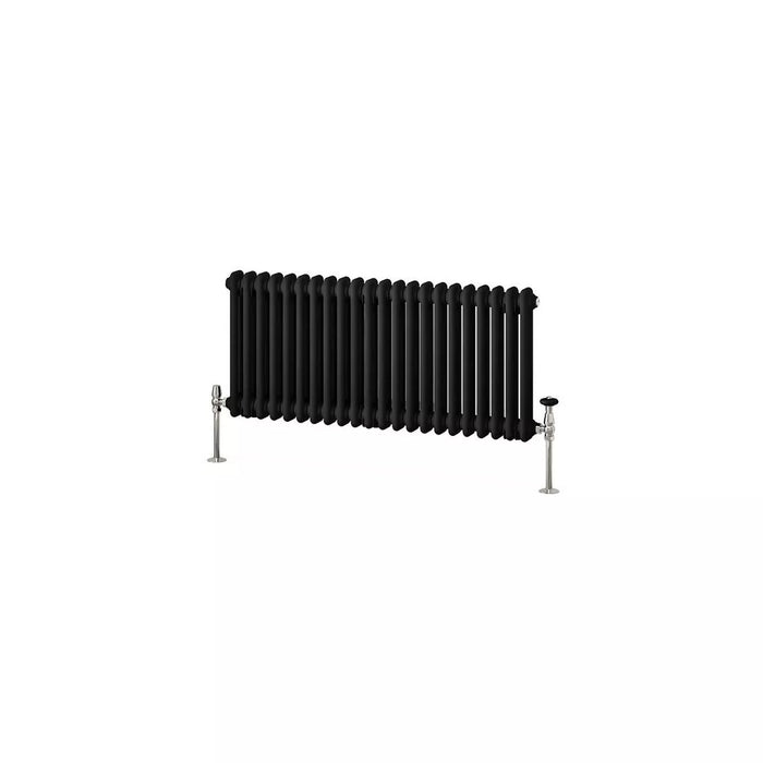 Eastbrook Imperia Horizontal 2 Column Radiator - Matt Black