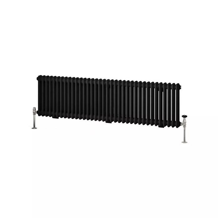 Eastbrook Imperia Horizontal 2 Column Radiator - Matt Black