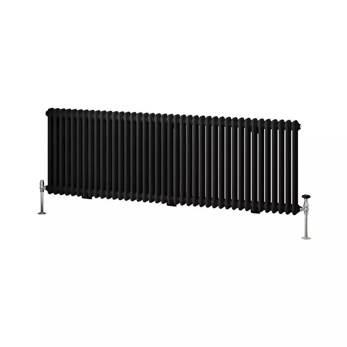 Eastbrook Imperia Horizontal 2 Column Radiator - Matt Black