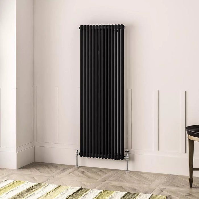 Eastbrook Imperia Vertical 2 Column Radiator - Matt Black