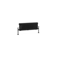Eastbrook Imperia Horizontal 3 Column Radiator - Matt Black