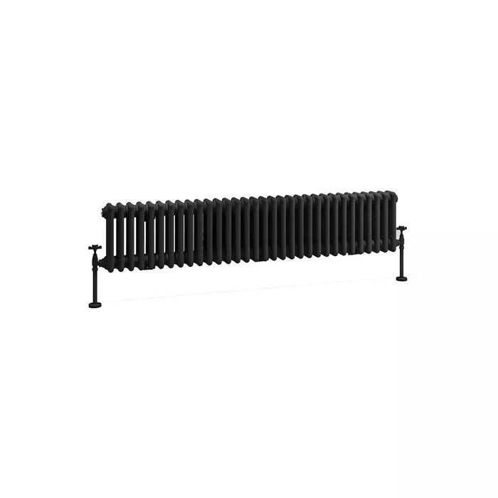 Eastbrook Imperia Horizontal 3 Column Radiator - Matt Black