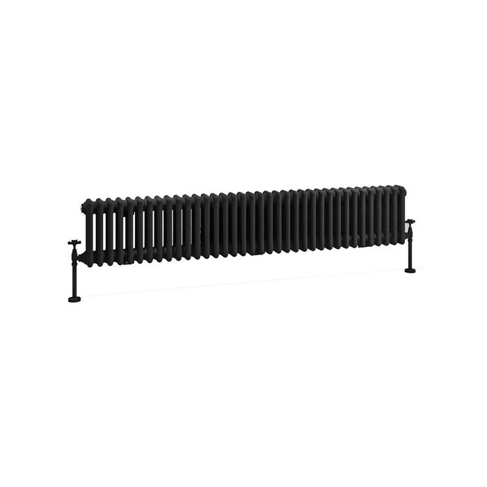 Eastbrook Imperia Horizontal 3 Column Radiator - Matt Black