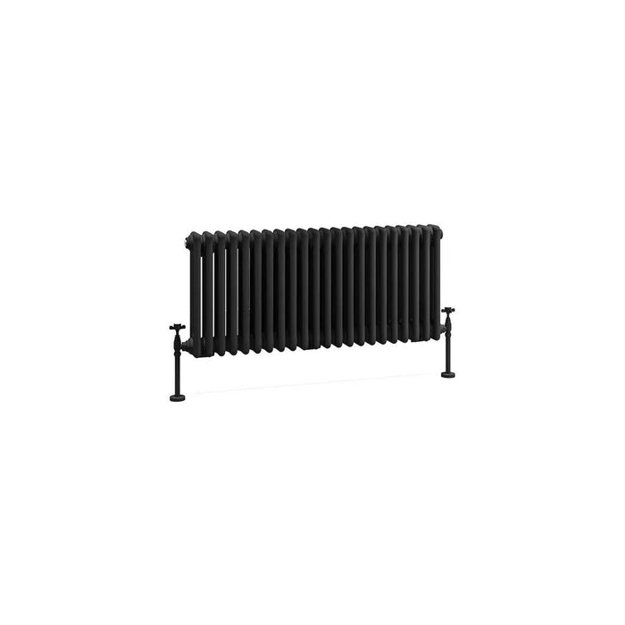 Eastbrook Imperia Horizontal 3 Column Radiator - Matt Black