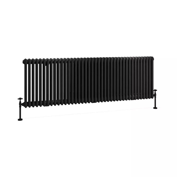 Eastbrook Imperia Horizontal 3 Column Radiator - Matt Black