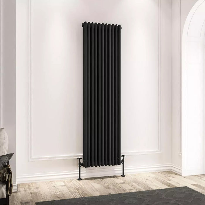 Eastbrook Imperia Vertical 3 Column Radiator - Matt Black