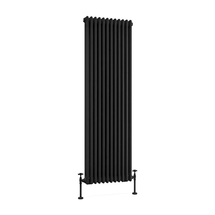 Eastbrook Imperia Vertical 3 Column Radiator - Matt Black