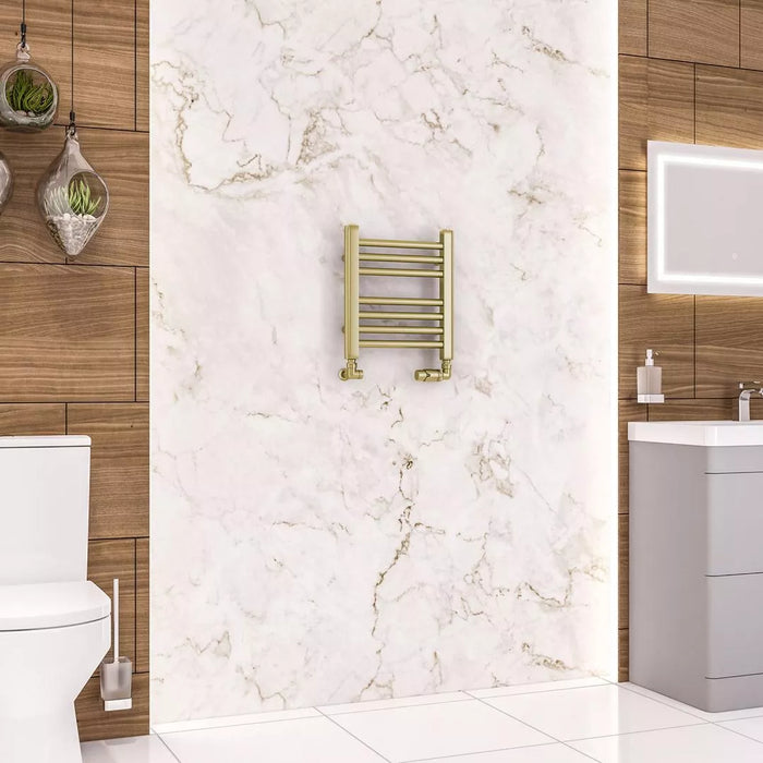 Eastbrook Wendover Straight Heated Towel Rail - Brushed Brass