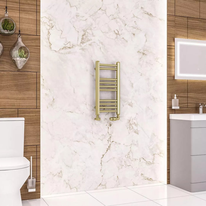 Eastbrook Wendover Straight Heated Towel Rail - Brushed Brass