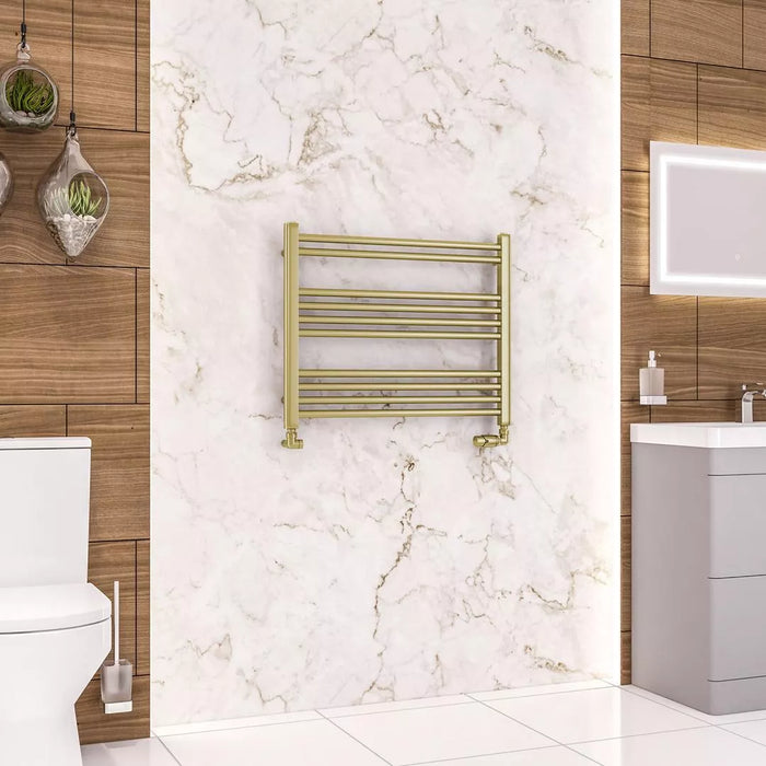 Eastbrook Wendover Straight Heated Towel Rail - Brushed Brass