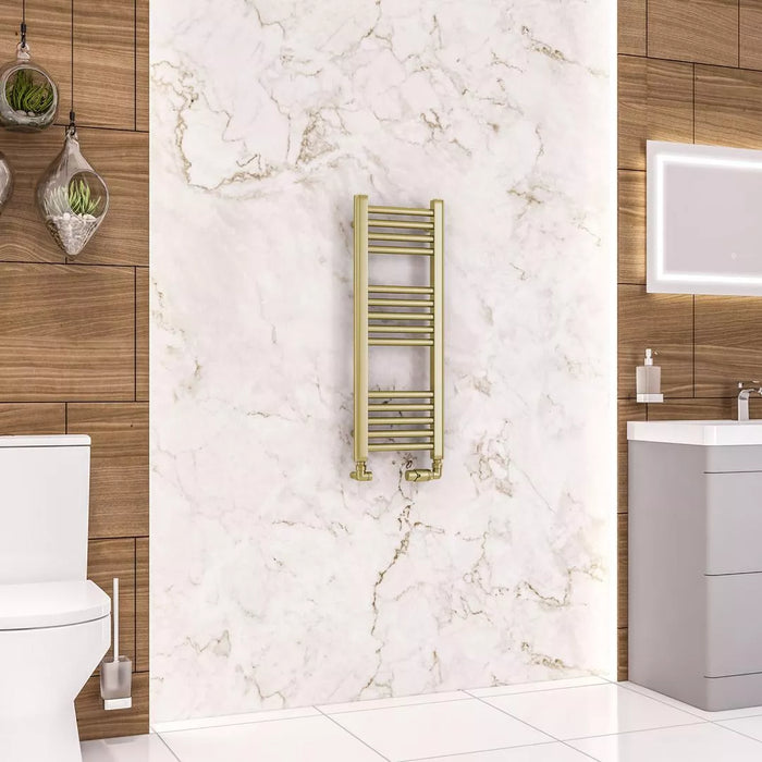 Eastbrook Wendover Straight Heated Towel Rail - Brushed Brass