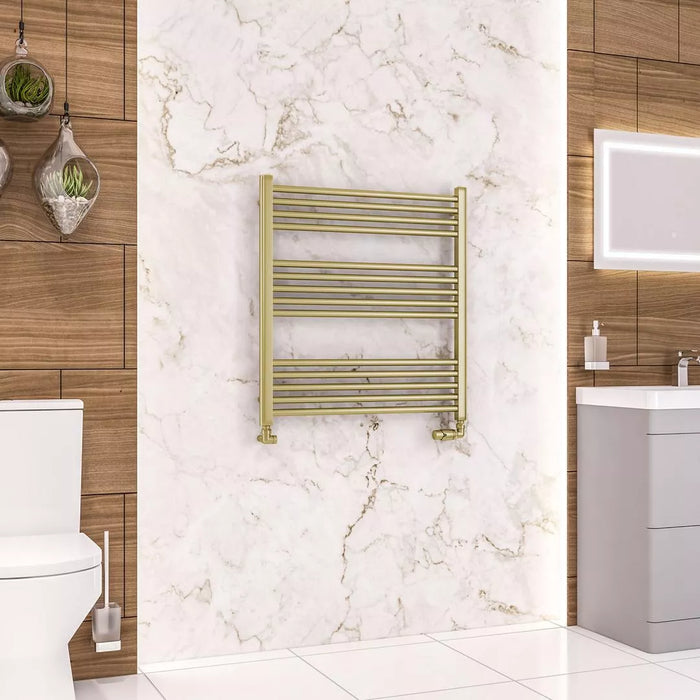 Eastbrook Wendover Straight Heated Towel Rail - Brushed Brass
