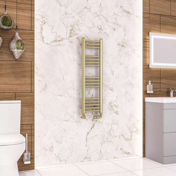 Eastbrook Wendover Straight Heated Towel Rail - Brushed Brass