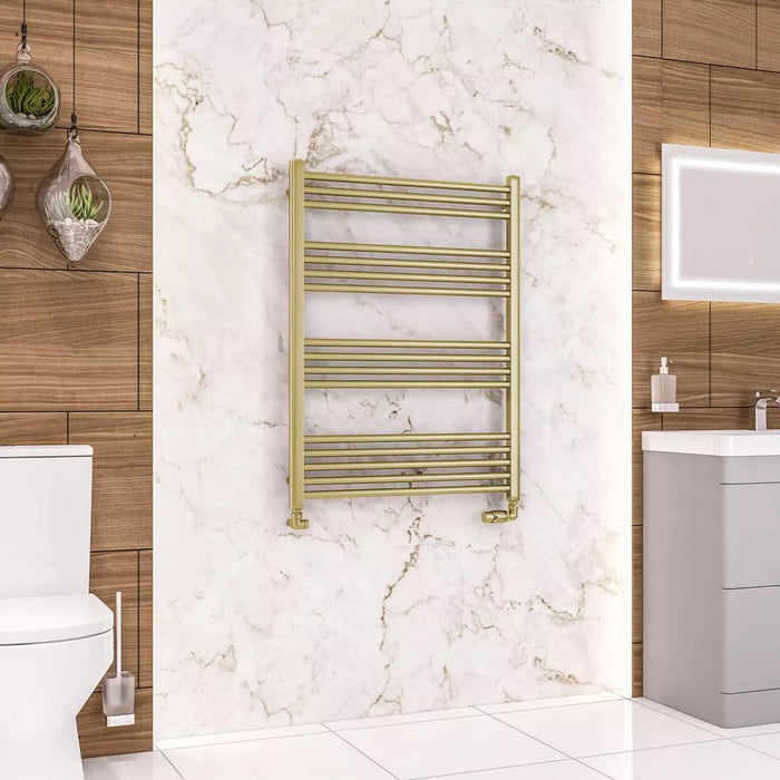 Eastbrook Wendover Straight Heated Towel Rail - Brushed Brass