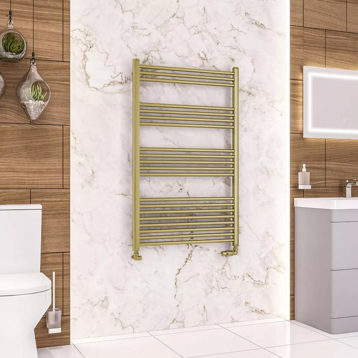 Eastbrook Wendover Straight Heated Towel Rail - Brushed Brass
