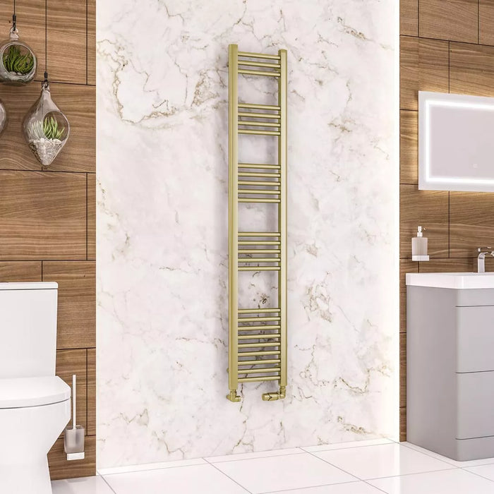 Eastbrook Wendover Straight Heated Towel Rail - Brushed Brass