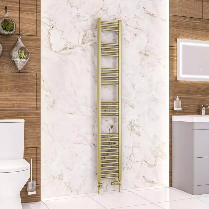 Eastbrook Wendover Straight Heated Towel Rail - Brushed Brass