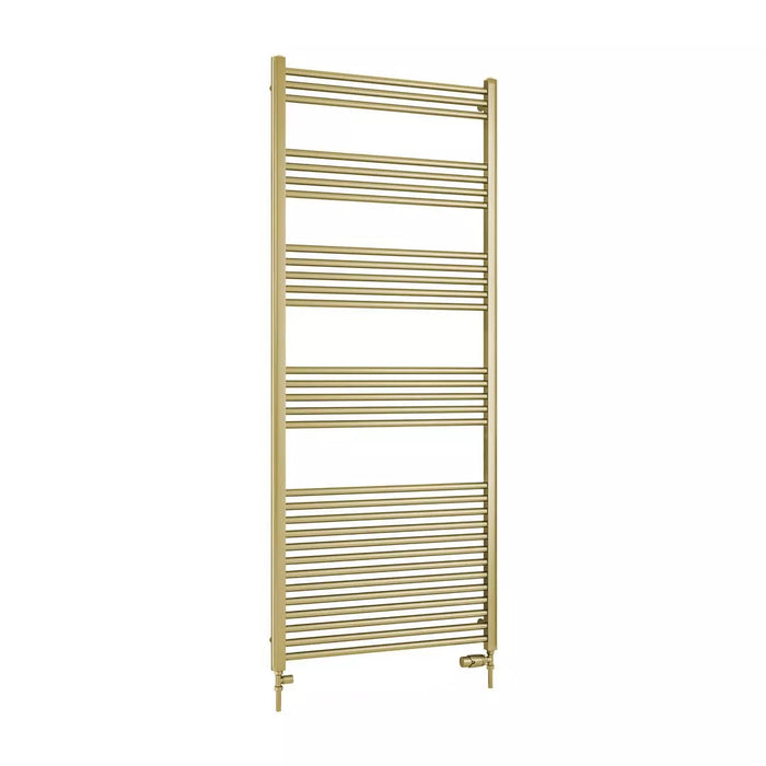 Eastbrook Wendover Straight Heated Towel Rail - Brushed Brass