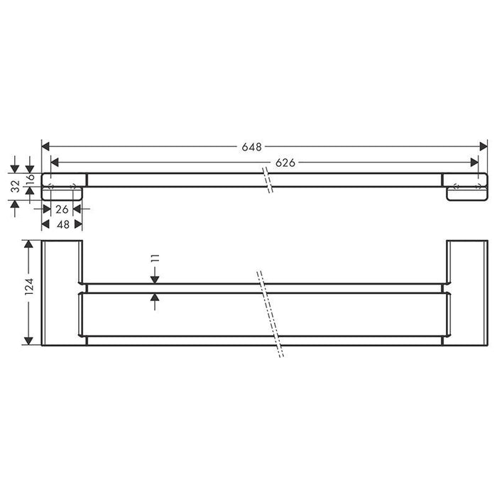 Hansgrohe AddStoris Double Towel Rail