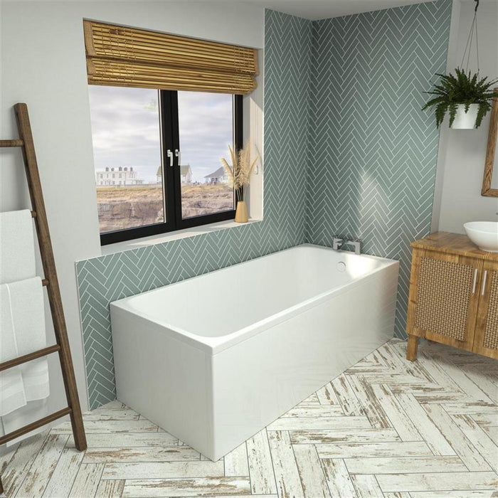 Eastbrook Malin Beauforte Single Ended Bath - No Tap Holes - White