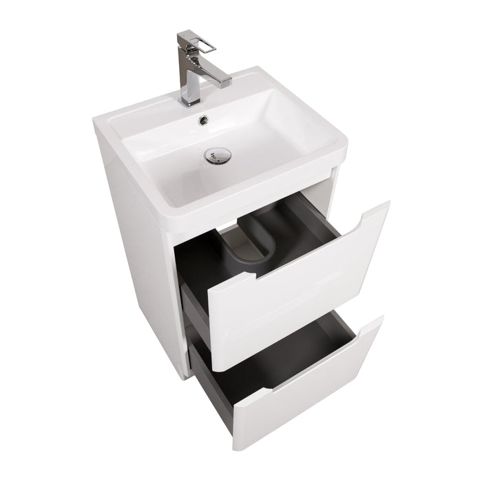Tailored Monza 2 Drawer Wall Hung Vanity Unit with Basin