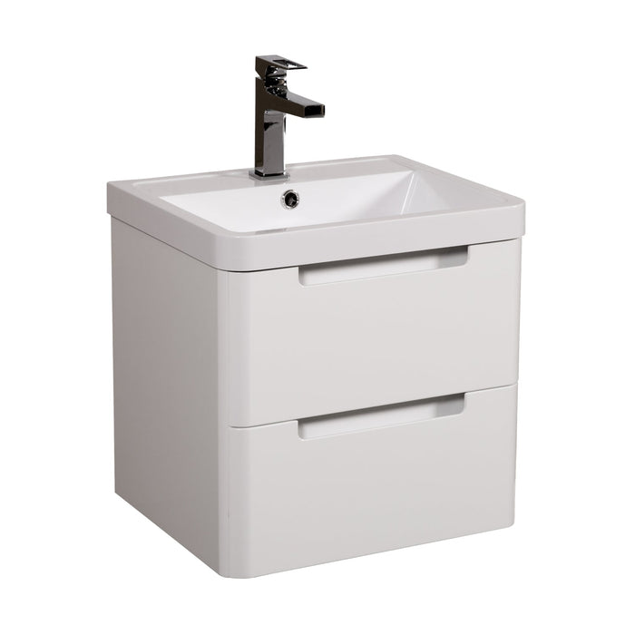 Tailored Monza 2 Drawer Wall Hung Vanity Unit with Basin