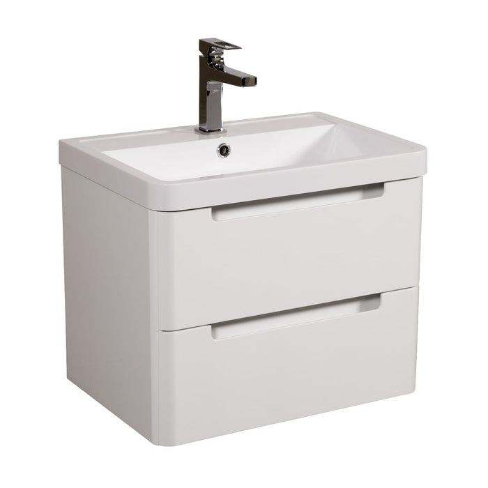 Tailored Monza 2 Drawer Wall Hung Vanity Unit with Basin